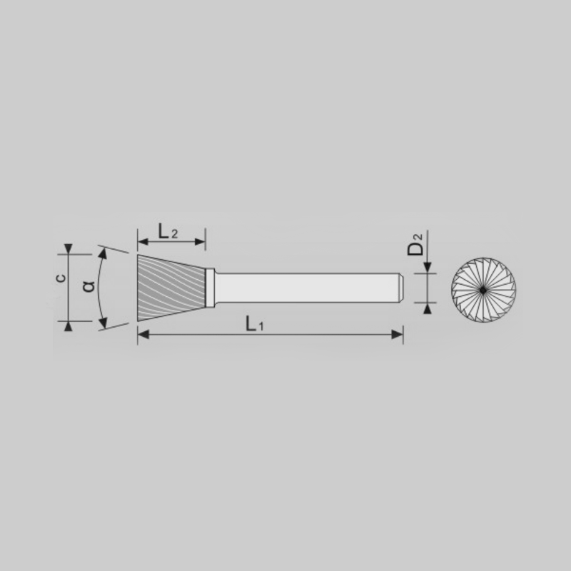 Shape WSN/ST-15° Inverted Cone With End Cut